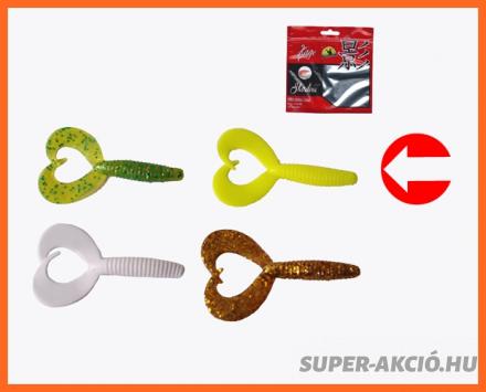 Frenetic Dupla Farkú Twister Műcsali 7cm 5db Fluo Sárga