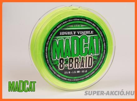 Mad Cat 8X Braided Fonott Harcsázó Zsinór 225m 100mm