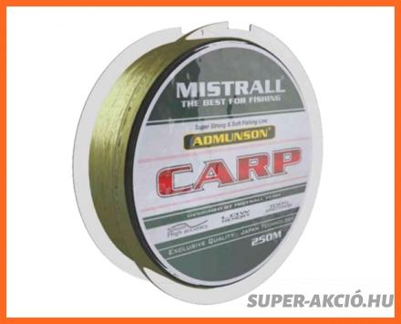 Mistrall Admunson Carp Zöld Horgász Zsinór 250m 0.30mm 12.80K