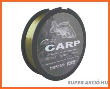 Mistrall Shiro Carp Monofil Horgász Zsinór 250m 0.28mm 10.40Kg