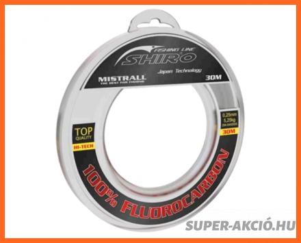 Mistrall Shiro Fluorocarbon Horgász Előkezsinór 30m 0.50mm 20.60Kg