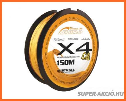 Mistrall Shiro Orange Braid Fonott Zsinór 150m 0.15mm 13.80Kg