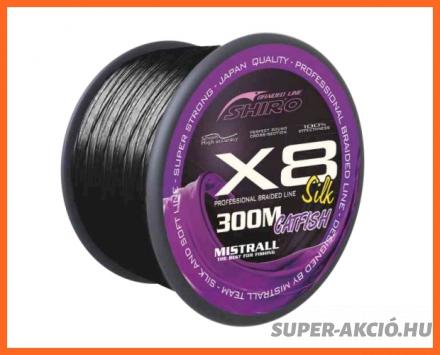 Mistrall Shiro X8 Catfish Fonott Zsinór 300m 0.50mm 61.40Kg
