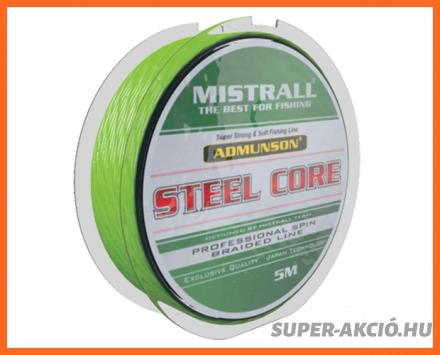 Mistrall Steel Core Fonott Horgász Előkezsinór 5m 0.12mm 15.6Kg