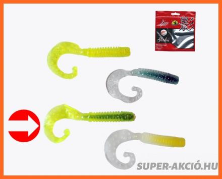 Frenetic Nagy Méretű Twister Műcsali 7,5cm 5db Zöld Átlátszó
