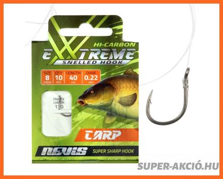 Nevis Carp Előkötött Pontyozó Horog 6-os 10db/csomag