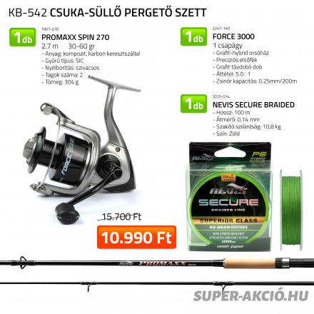 Nevis Promax Spin Csuka Süllő Pergető Horgász Szett 1