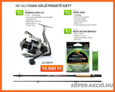 Nevis Promax Spin Csuka Süllő Pergető Horgász Szett