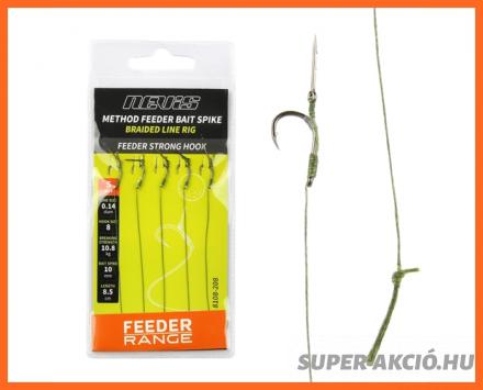 Nevis Előkötött Feeder Horog Csalitüskével 8-as 10mm 5db/csomag