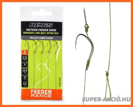 Nevis Előkötött Horog 0.10mm 12-es Horog 7mm Csalitüske 5db/csomag