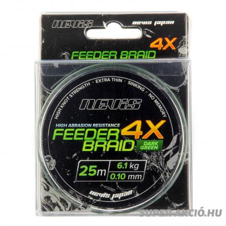 Nevis Feeder Braid 4X Fonott Horgász Előkezsinór 25m 0,16mm 12,1Kg 2