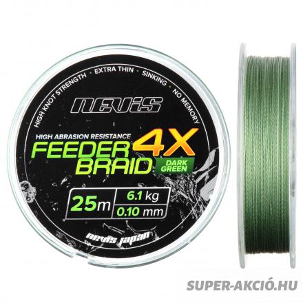 Nevis Feeder Braid 4X Fonott Horgász Előkezsinór 25m 0,10mm 6,1Kg 2