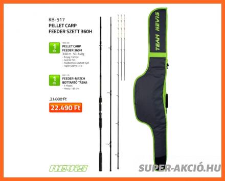 Nevis Távdobó Feeder Horgászbot Botzsákos Szett 360cm 140gr