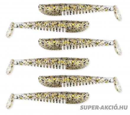 Nevis Impulse Shad 6,3cm 6db Horgász Műcsalik Fehér Csillám 2