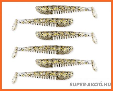 Nevis Impulse Shad 6,3cm 6db Horgász Műcsalik Fehér Csillám