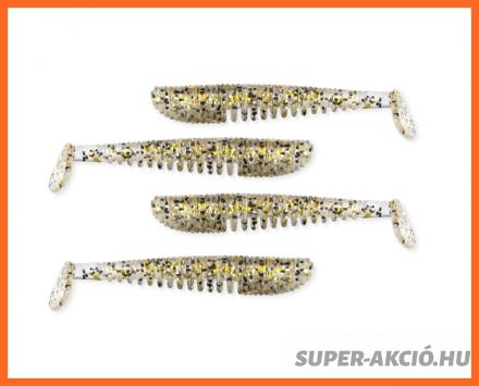 Nevis Impulse Shad 10cm 4db Horgász Műcsalik Fehér Csillám