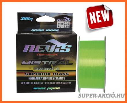 Nevis Mistral Fluo Green 0.30mm 300m Horgász Zsinór