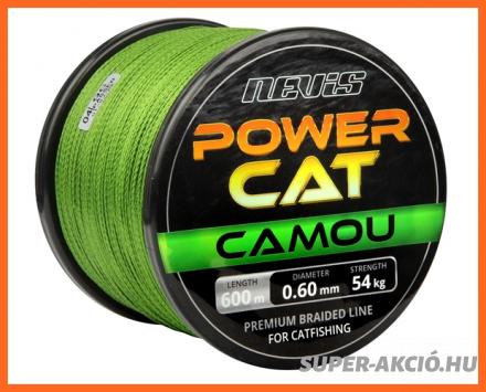 Nevis Power Cat Camou Fonott Harcsázó Zsinór 600m 0.60mm 54Kg