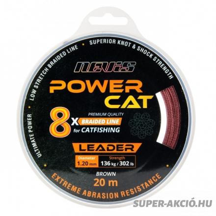 Nevis Power Cat Leader X8 Előkezsinór 0,60mm 20m 57Kg Harcsázó Kiegészítő 1