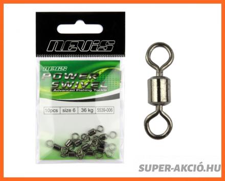 Nevis Power Swivel Hengeres Horgász Forgó 6-os 36Kg 10db/csomag