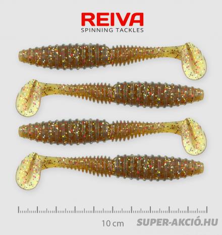 Nevis Reiva Zander Power Shad Műcsali 10cm 4db Barna Flitter 2