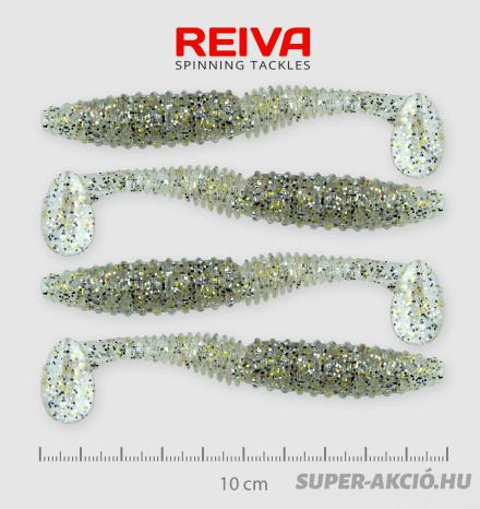 Nevis Reiva Zander Power Shad Műcsali 10cm 4db Ezüst Flitter 2