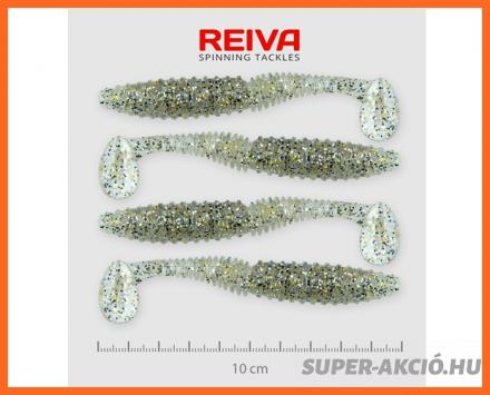 Nevis Reiva Zander Power Shad Műcsali 10cm 4db Ezüst Flitter