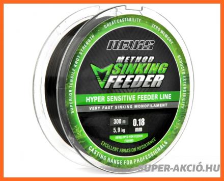 Nevis Sinking Feeder Monofil Horgász Zsinór 300m 0.20mm 6.20Kg