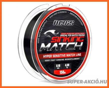 Nevis Sinking Match Monofil Horgász Zsinór 150m 0.22mm 6.50Kg