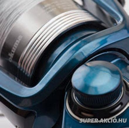 Okuma Proton 25-ös Pergető Horgászorsó Fonott Zsinórral Töltve 4