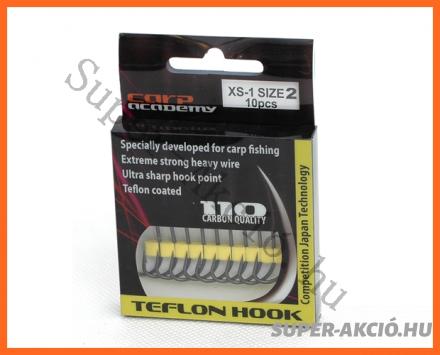 Carp Academy Xs1 Teflon 10db 6-os, Bojlis Horog 