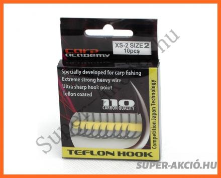 Carp Academy Xs 2 Teflon 10db 6-os, Pontyozó Horog 