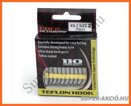 Carp Academy Xs 3 Teflon 10db 4-es, Pontyozó Horog 