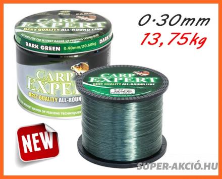 Carp Expert Dark Green Fém Dobozos Szuper Erős 1200m 0.30mm, Horgász Zsinór