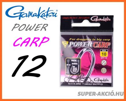 Új 2016-os Gamakatsu Power Carp 12-es 10db, Szakáll Nélküli Horogok