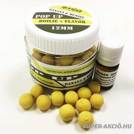 Pop Up Horgász Bojli Banán kagylós 12MM