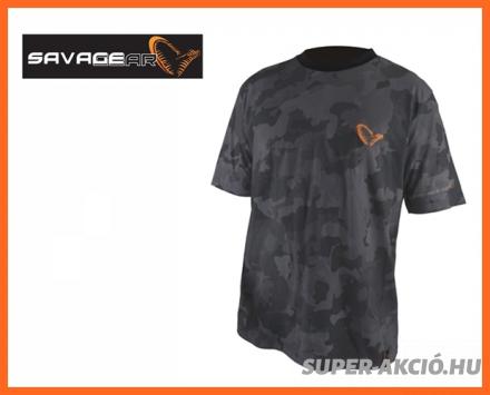 Savage Gear Black Tee Póló M-es