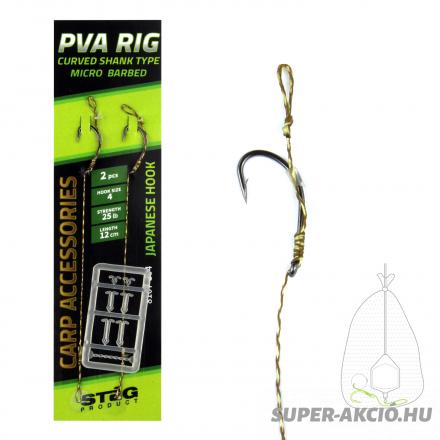 Stég Product Pva Rig Előkötött Horog 12cm 4-es 2Db 2