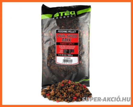 Stég Product Pva Spod Horgász Pellet Mix Édes Fűszer 3-8mm 800g