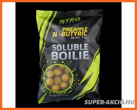 Stég Product Soluble Horgász Bojli Ananász Vajsav 1Kg 24mm