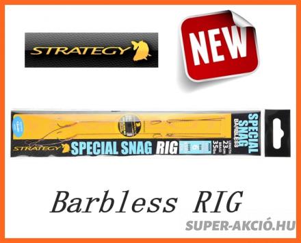 Strategy Barbless Special Rig 6-os Szakáll Nélküli, Előkötött Horog