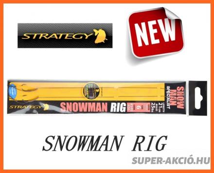 Strategy Snowman Rig Előkötött Horgok 6-os 21cm Lebegő Szerelékekhez
