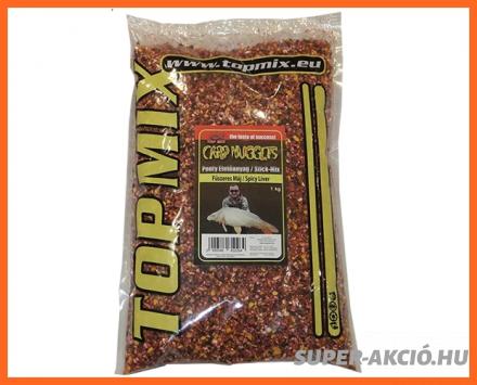 Top Mix Carp Nuggets 1kg Horgász Etetőanyag Fűszeres Májas