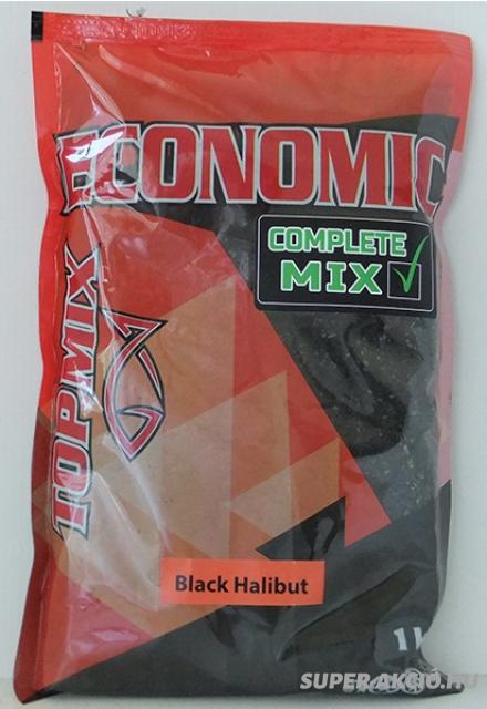 Top Mix Economix Complete 1kg Horgász Etetőanyag Fekete Halibut 2