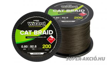Wizard Cat Braid Sötétbarna Harcsázó Fonott Zsinór 200m 0,60mm 2