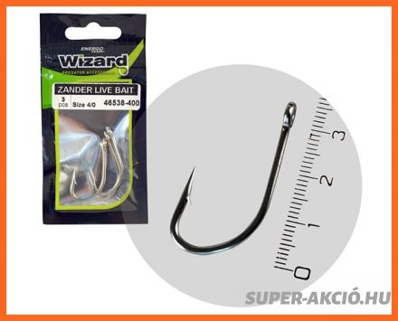 Wizard Live Bait Pro Süllőző Horog 4.0-ás 3db/csomag