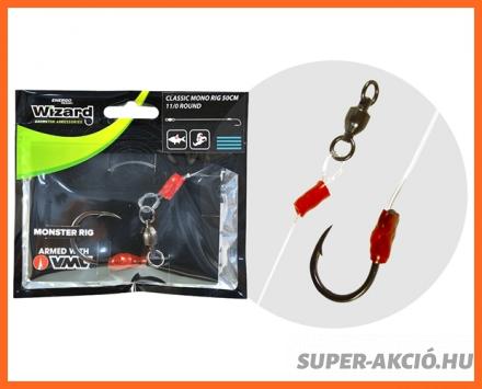 Wizard Monster Round Mono Rig Harcsázó Előke 11.0-ás Horoggal